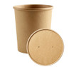 32oz Heavy duty Kraft Insulated Food Tubs & Cardboard Lid (see qty options)