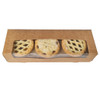Cardboard 3/6 Mince Pie Kraft Window Boxes 235 x 80 x 50mm - insert included ( see qty options )