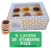 Bulk Window bakery box ideal for Mince Pies or Tarts incl inserts ( fits 18/30 ) see options
