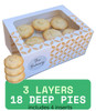 Bulk Window bakery box ideal for Mince Pies or Tarts incl inserts ( fits 18/30 ) see options