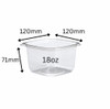 Square Bowl 600ml with tamper evident lid- see options