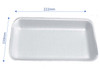 500 - D3 white Polystyrene  trays (222 x 133 x 20mm)