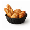 Black Oval Polywicker Basket 22.5 x 15 x 8cm each