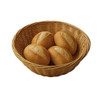 Round 8.5" Poly Rattan Natural Round Basket each
