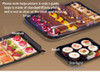 Combo x 6 Pack - 2 Large 2 Med 2 small Black base & Clear Lid Platters