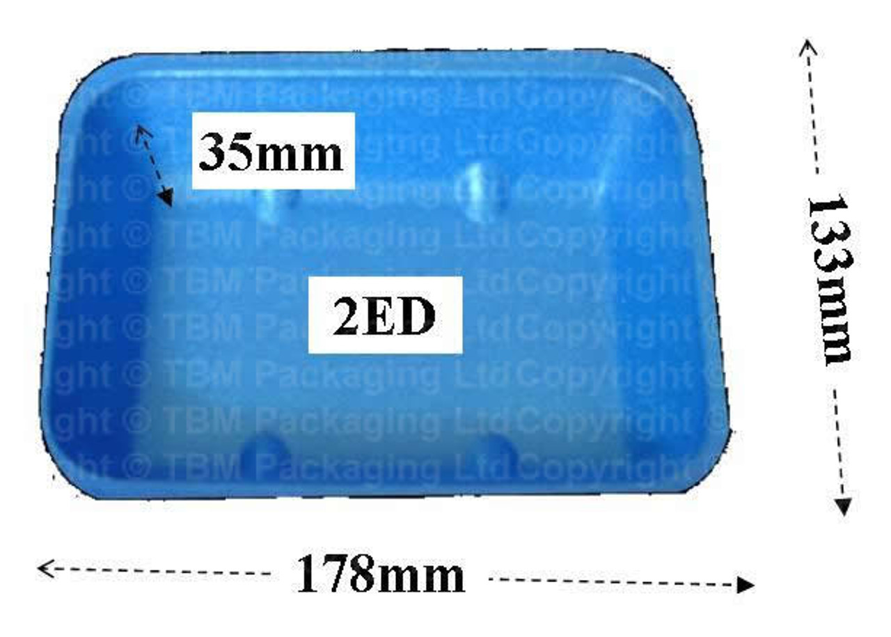 1,000 - ED2 Blue Deep eps trays ( 178 x 133 x 35mm )