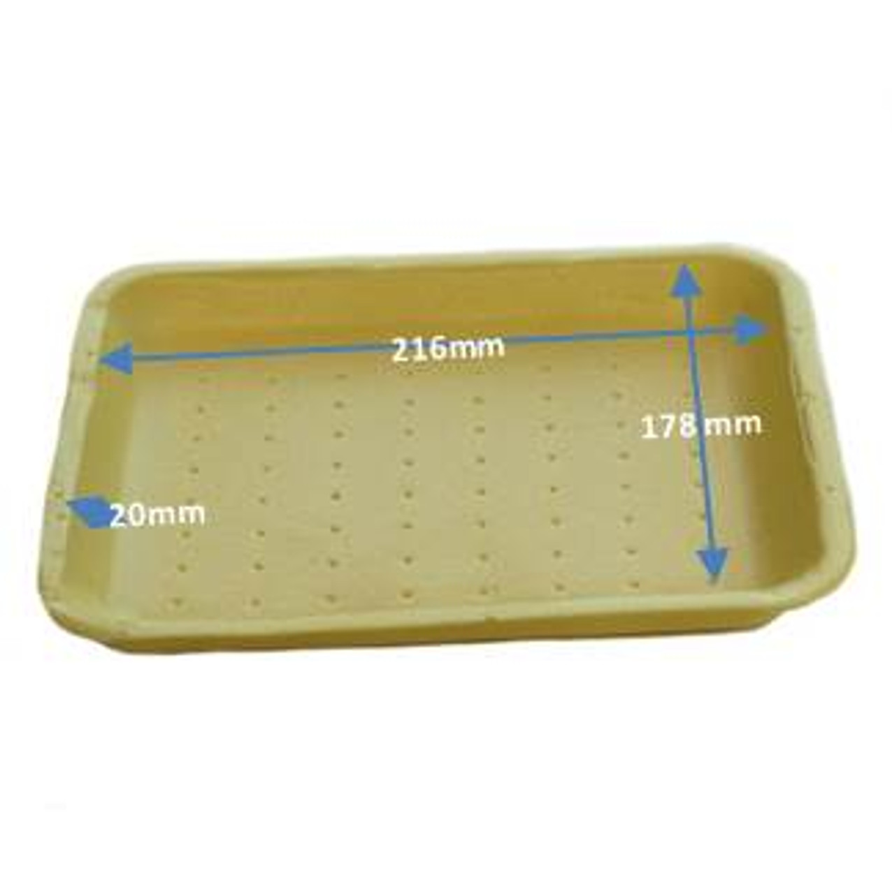 Pack x 500 D14 Yellow LINSTAR SOAKER trays (216 x 178 x 20mm)