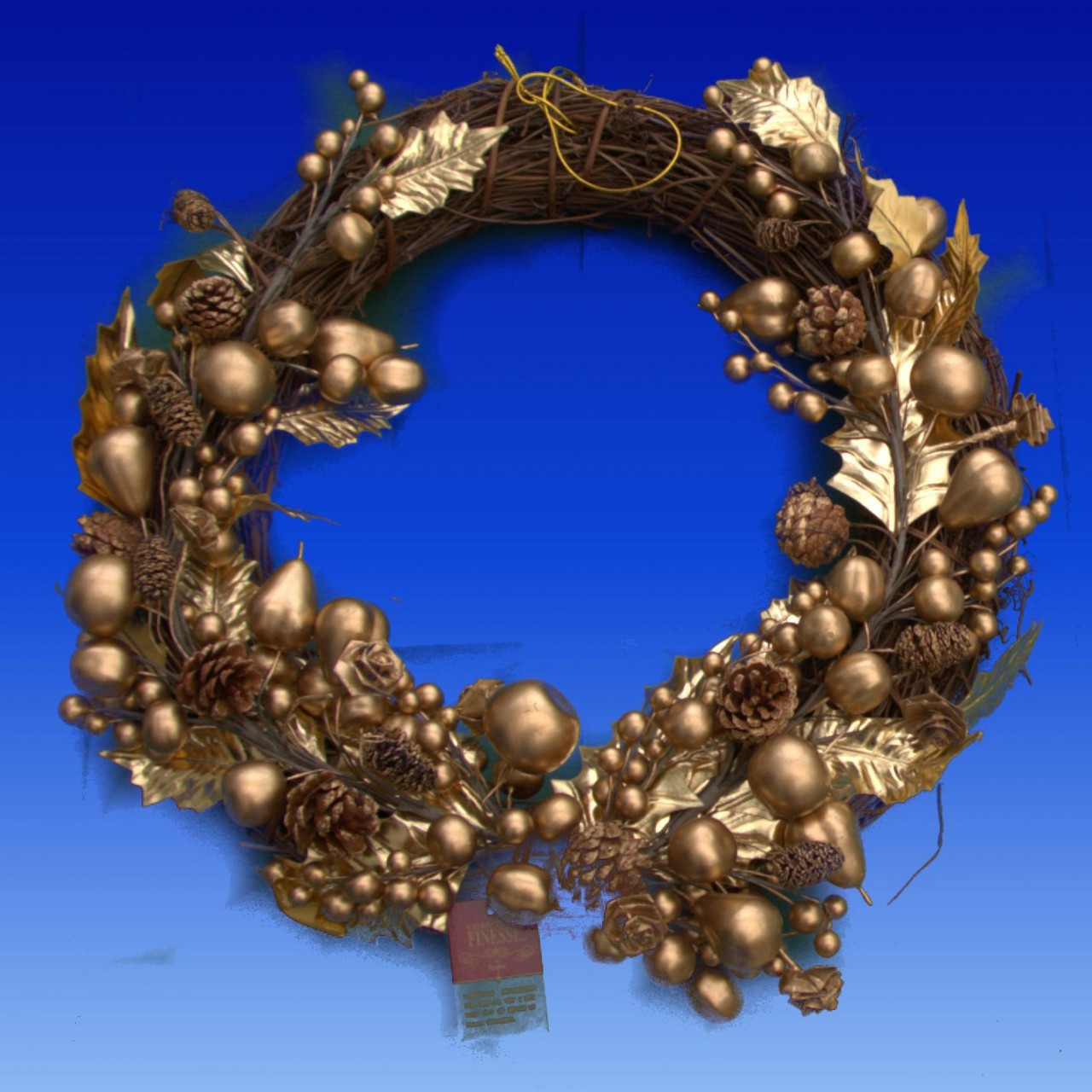 Luxury Artificial Gold wreath 400mm