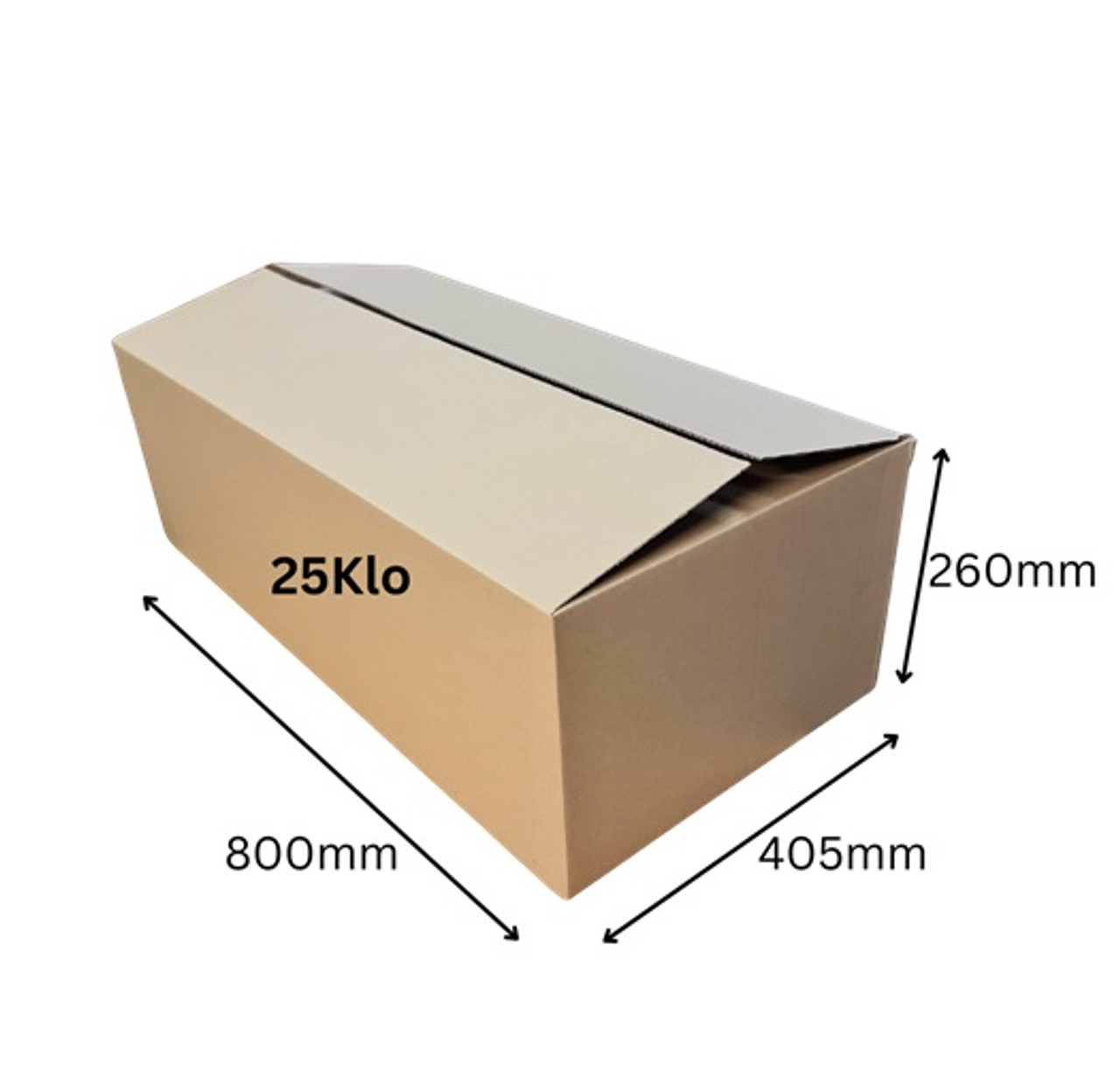( min 25 boxes ) 25klo Cardboard box  800 x 405 x 260mm  