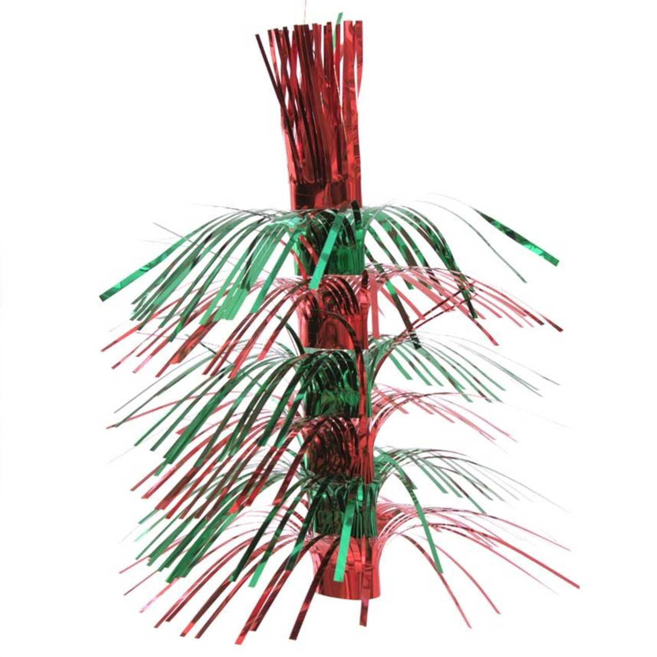 1 x Red & Green Christmas Foil hanging decoration 33cm x 25cm