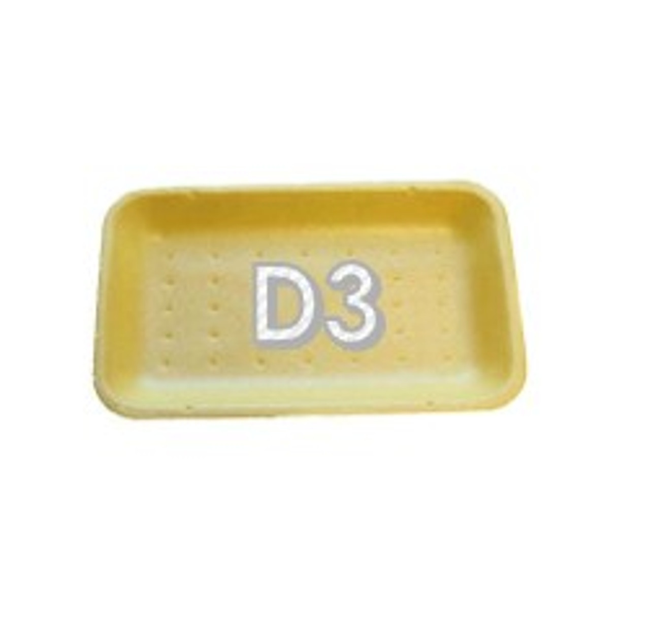 1,000 - D3 Yellow Polystyrene  trays (222 x 133 x 20mm)