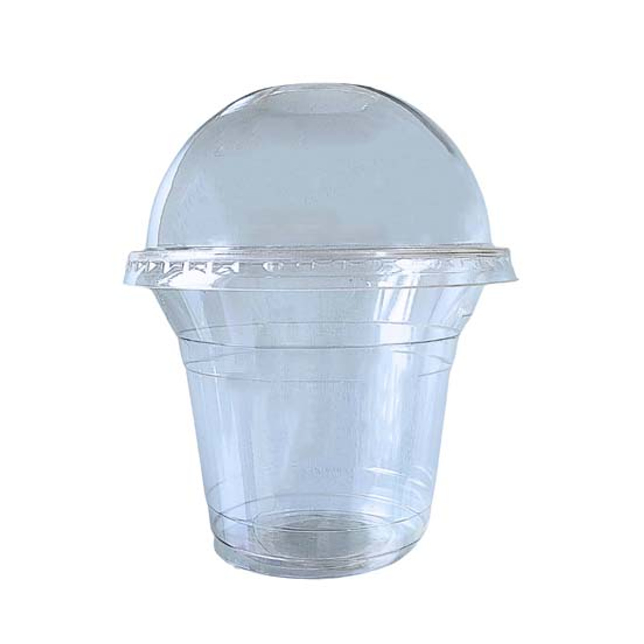 Pack x 50 clear dessert cup with dome lid ( choose capacity 8,9 or 12oz )