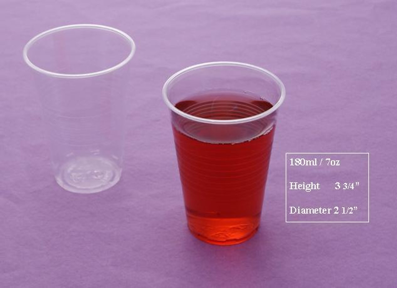 Pack x 100 7oz Clear Plastic Glasses