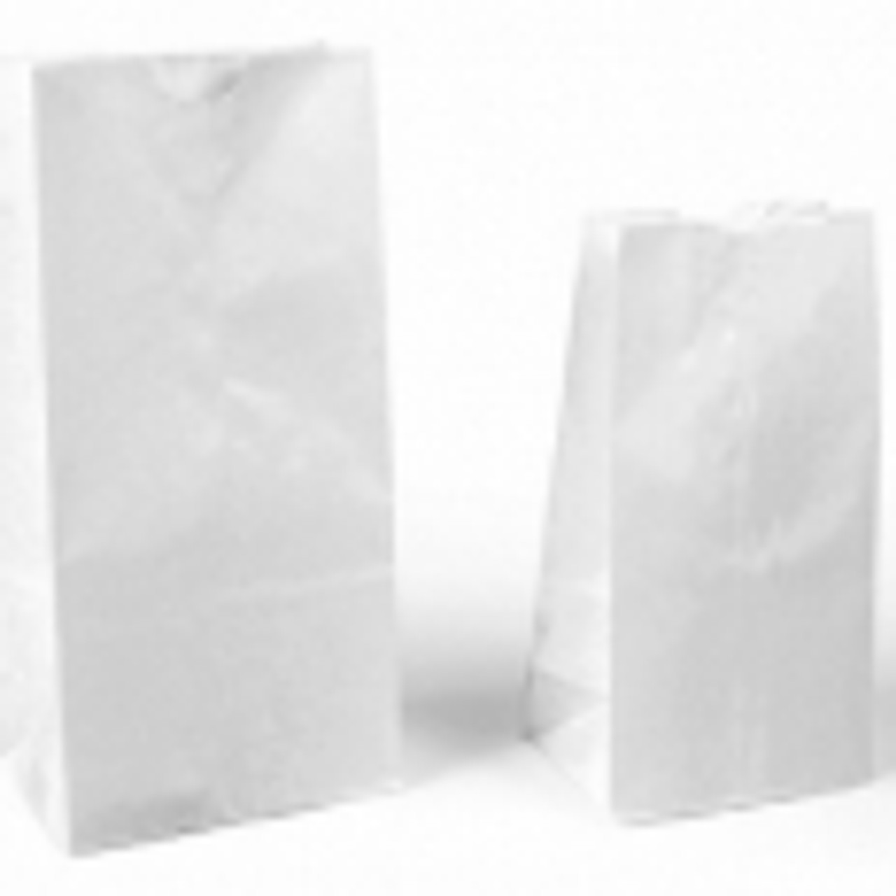 Pack x 1,000 0.5kg White Bleached Kraft Block Bottoms 3"x 5"x 9"