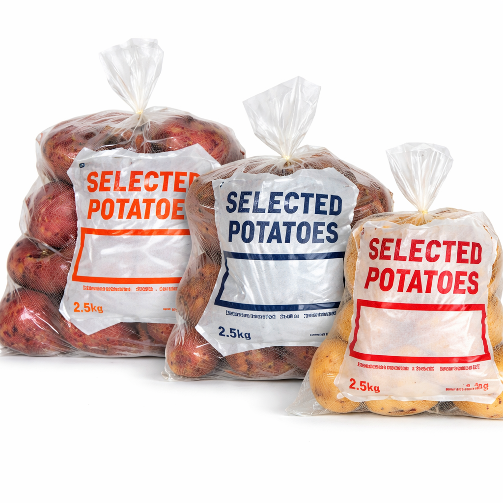 Pack x 500 - 5kg Printed Potato Bags