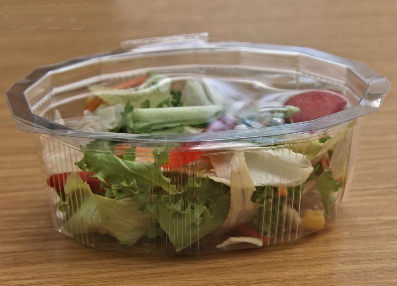 Case x 360 250ml Hinged Lid salad Container ( 125 x 100 x 40mm )