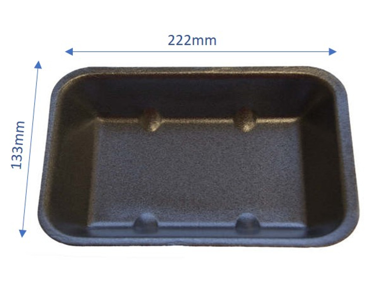 Pack x 250 ED3 Black deep eps trays ( 222 x 133 x 35mm )