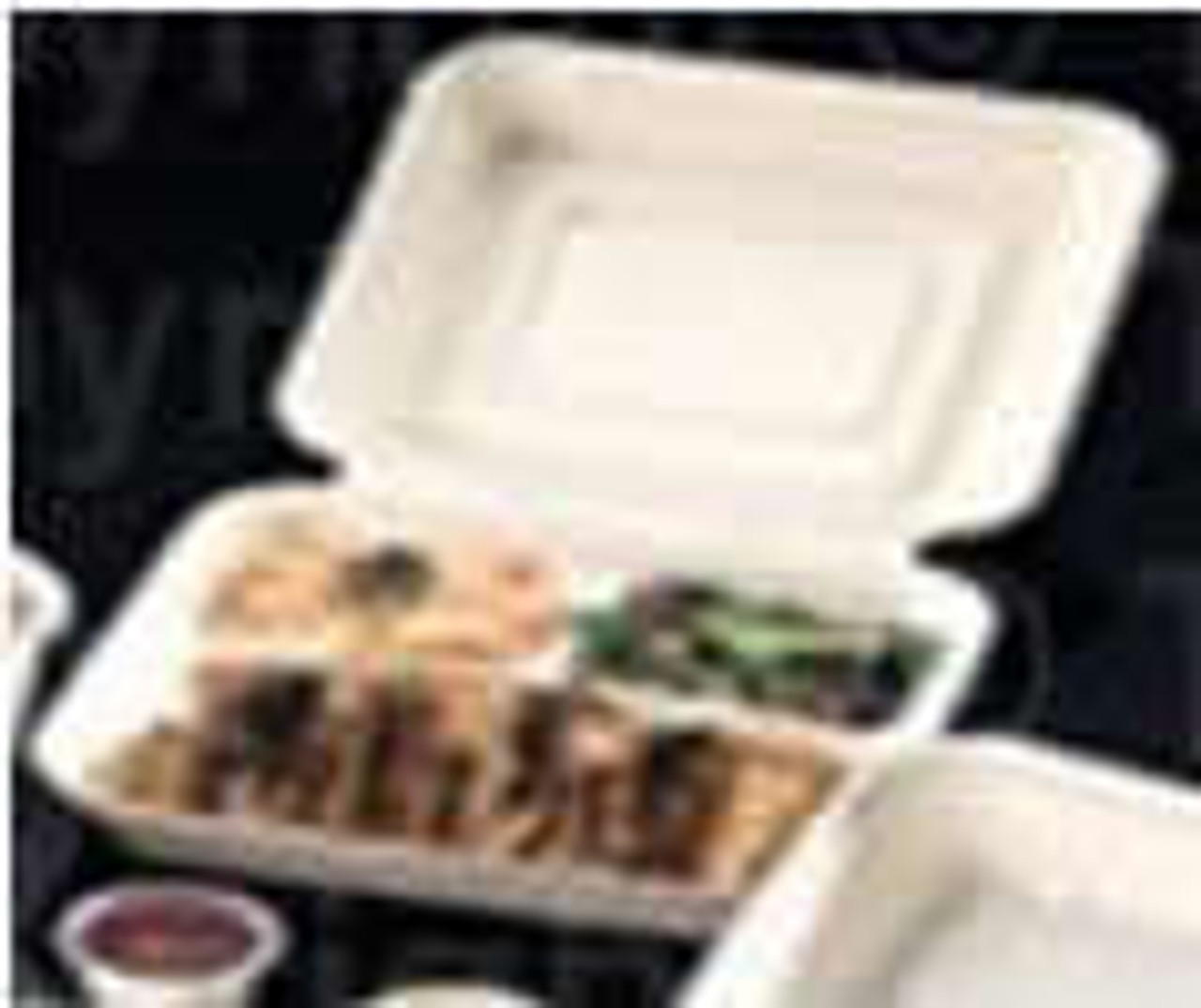 Case x 200 BIODEGRADABLE 3 Compartment Meal boxes