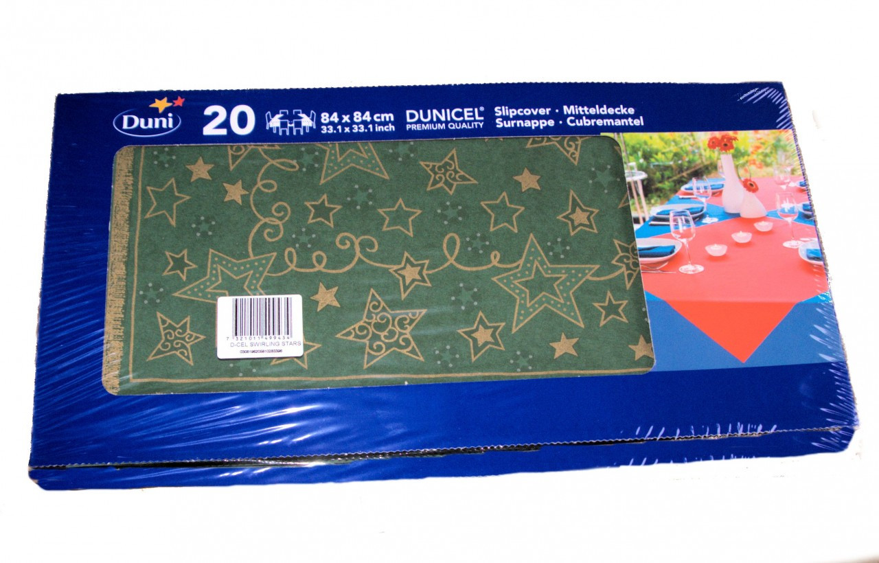 Pack x 10 Dunicel Swirling Star Green Premium Quality Slip covers 84 x 84cm