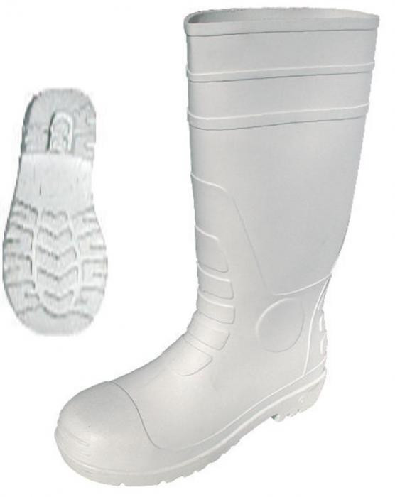 White Safety Wellingtons Size 5 1pair 