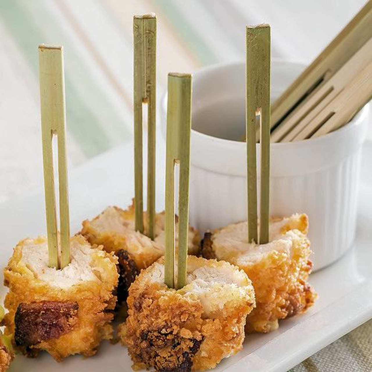 Mini Wooden Cocktail Party Fork Sticks, 100mm ( see qty options )