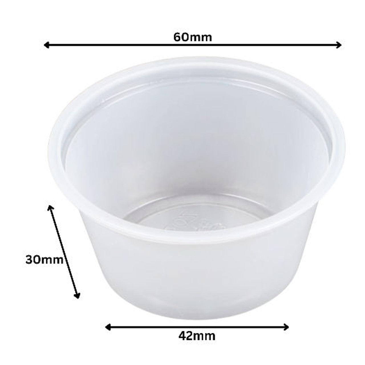 2oz Clear Hinged Lid Plastic Sauce Containers! |  Cups/Pot/Tub/Deli/Takeaway/Wax