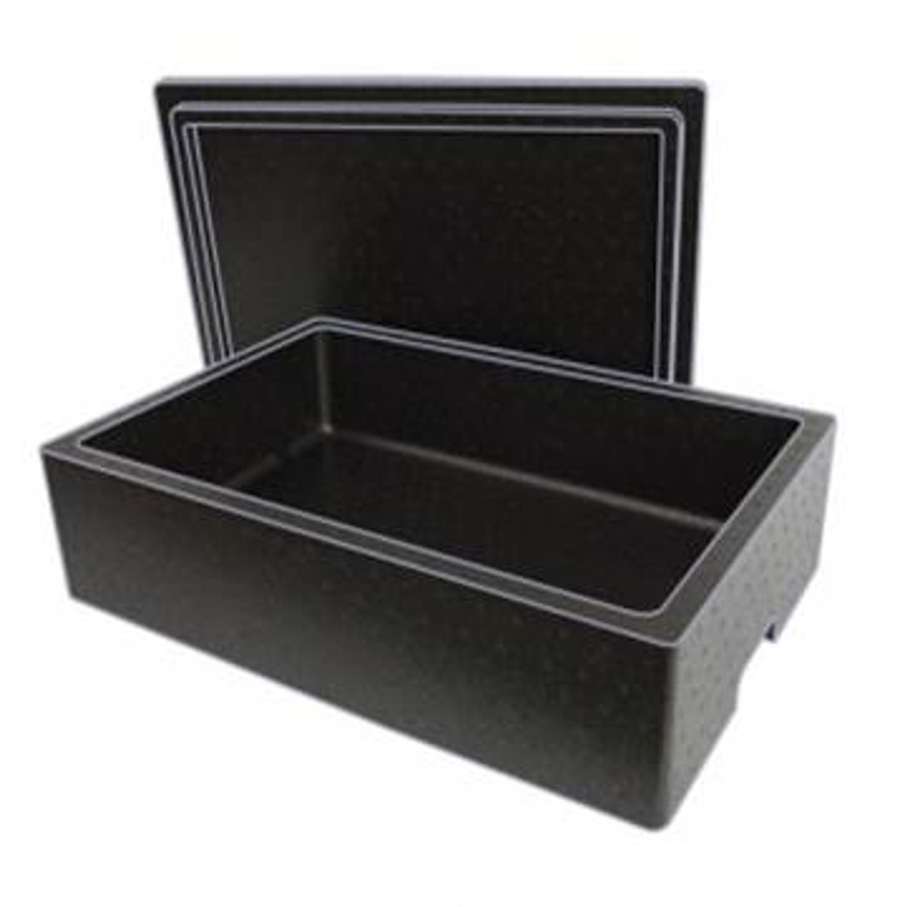 SAMPLE 10klo Re-usable Heavy Duty Black Cool Box & Lid