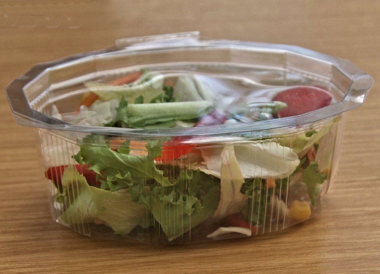 Pack x 50 250ml Hinged Lid salad Container ( 125 x 100 x 40mm )