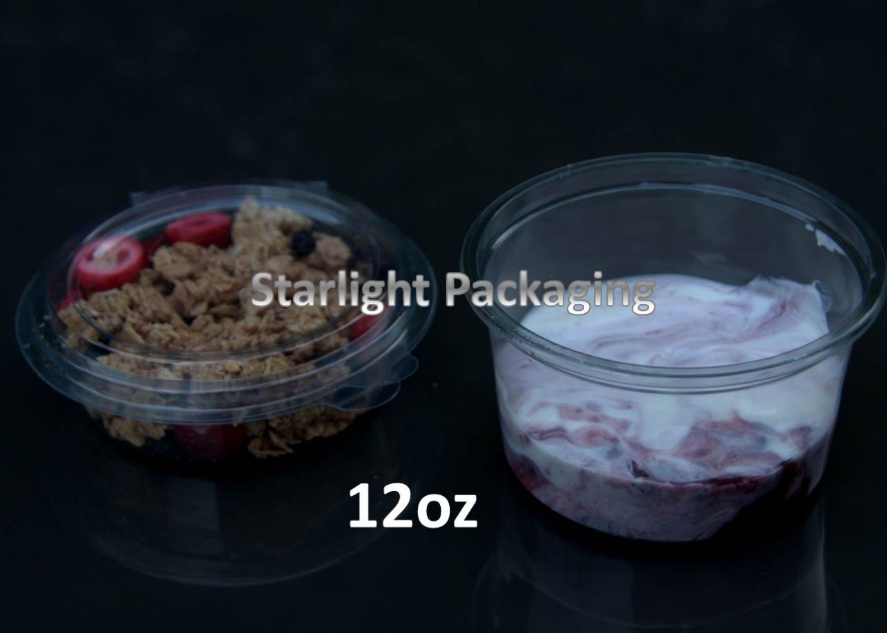 50 - Granola 12oz Round Container with Portion Topper lid