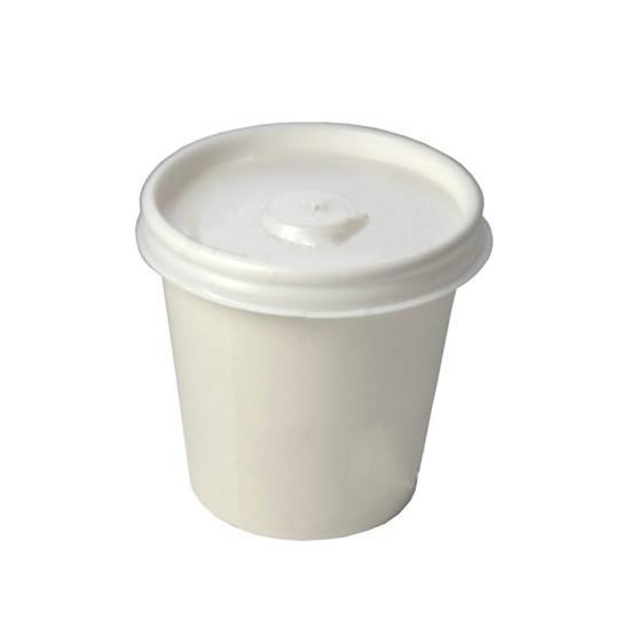 4oz White Hot Paper Cup and white vented lid