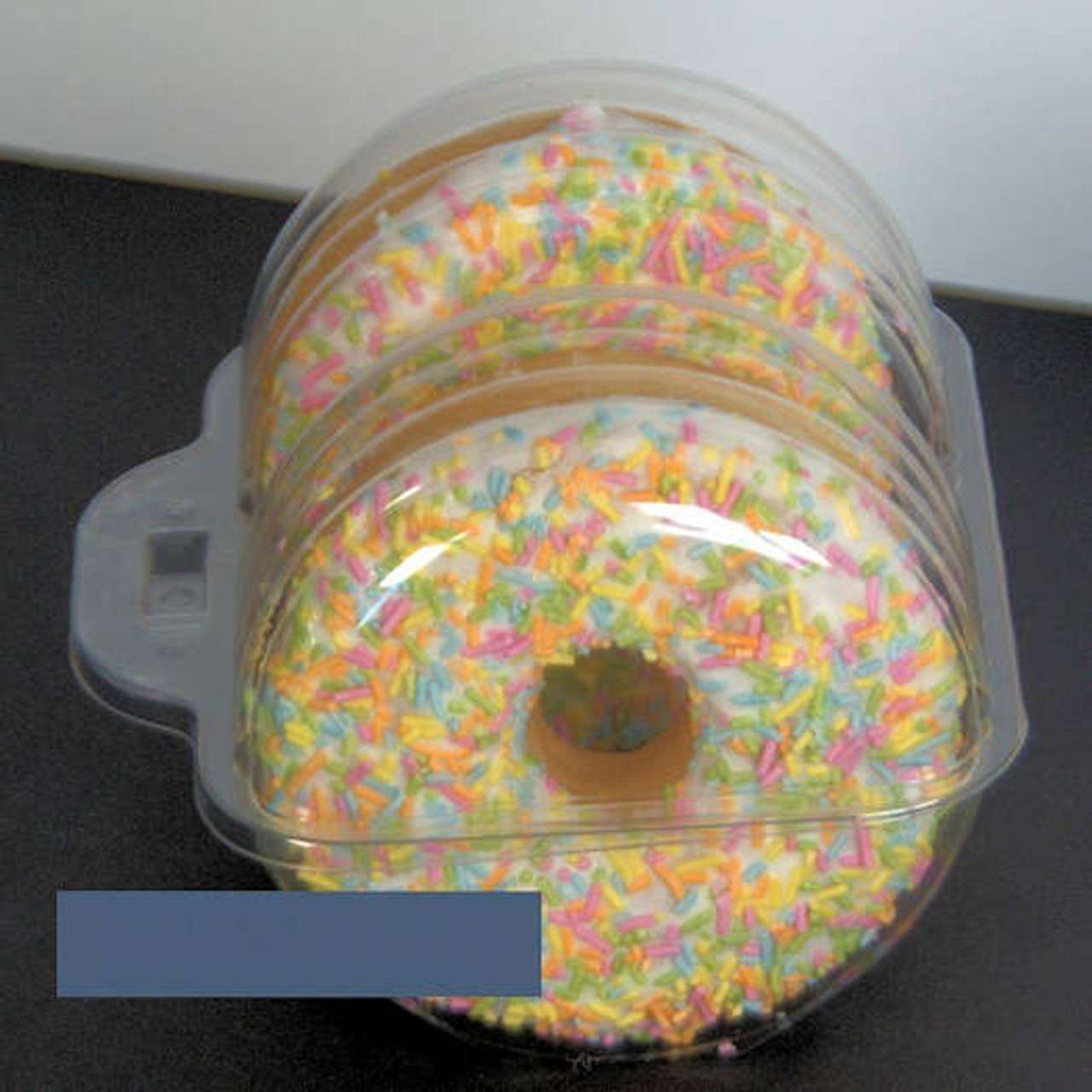 Hinged 2 Doughnut Clear Container 