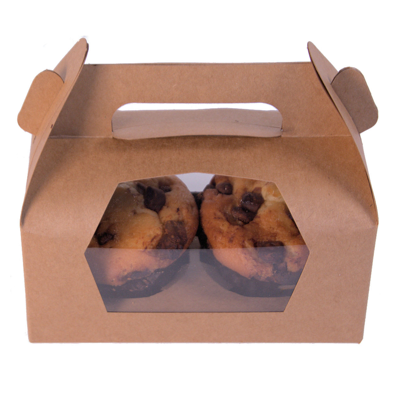 Pack x 20  Twin Kraft Cardboard Cupcake Boxes