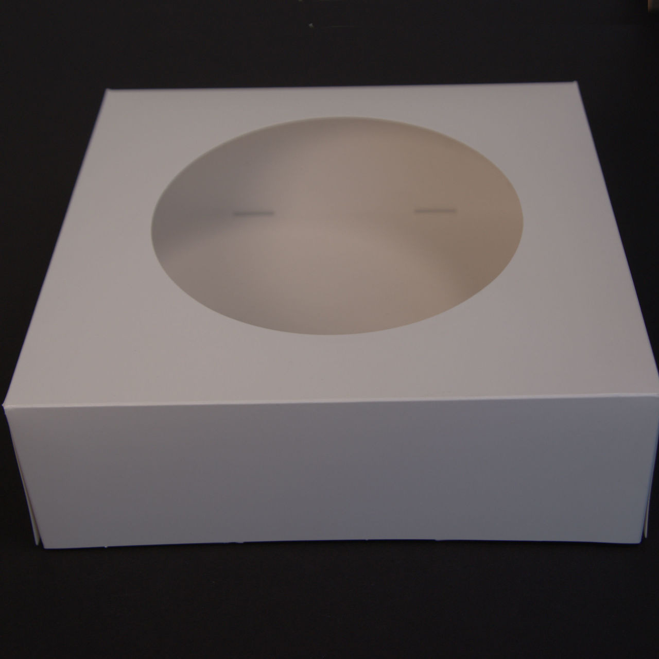  Pack x 10 6 cupcake Cardboard White Cake box with window