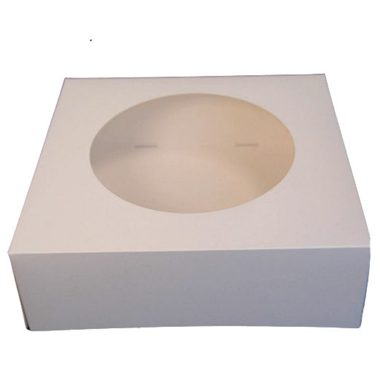  Pack x 10 6 cupcake Cardboard White Cake box with window