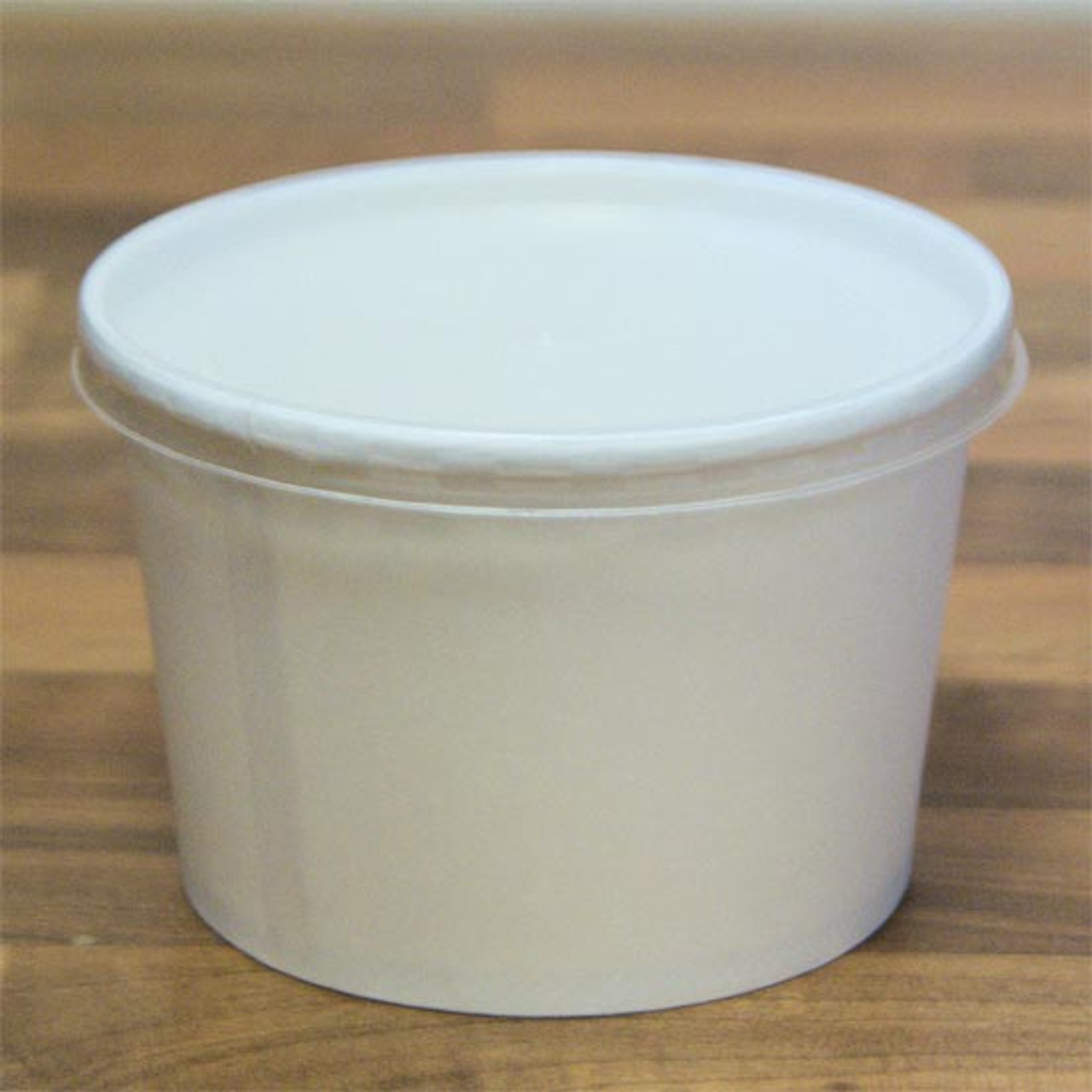 16oz INSULATED board Soup Containers INCL Clear PLA Lid