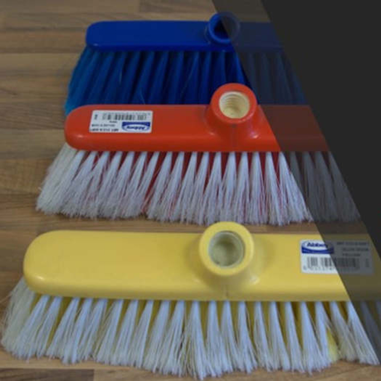  Abbey 12" ( 30cm ) Plastic Broom Head with coloured  Soft Bristles