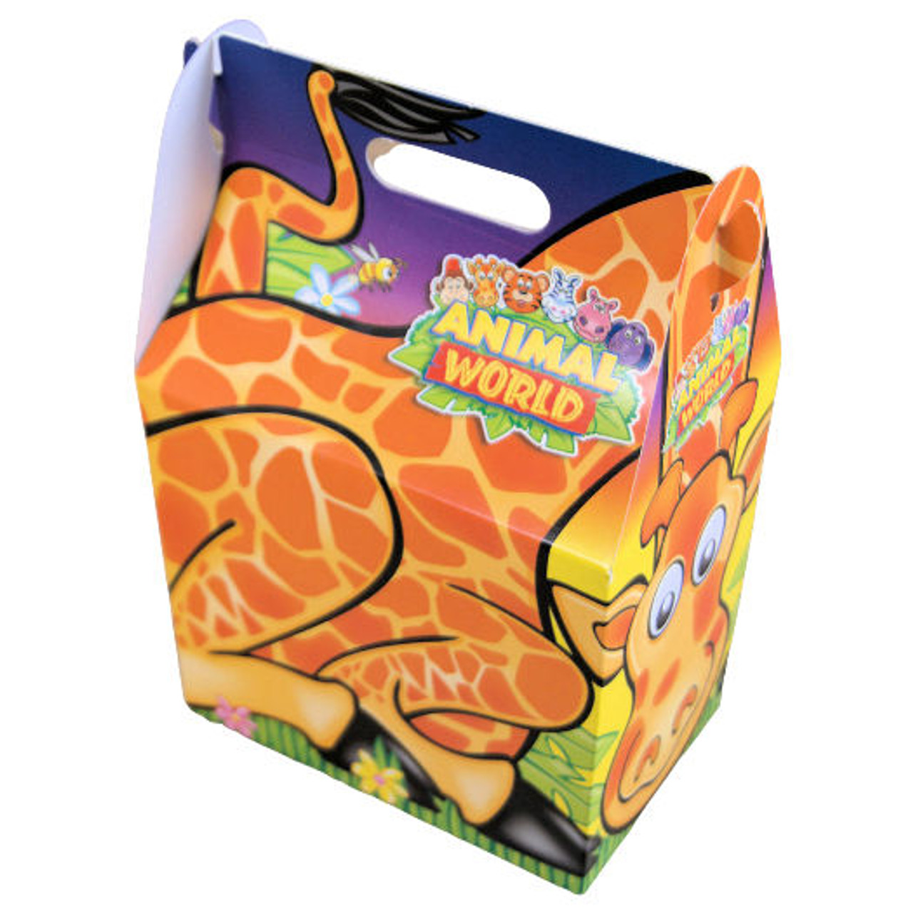 Party pack of 4 Animal World Boxes includes Activity books and Crayons