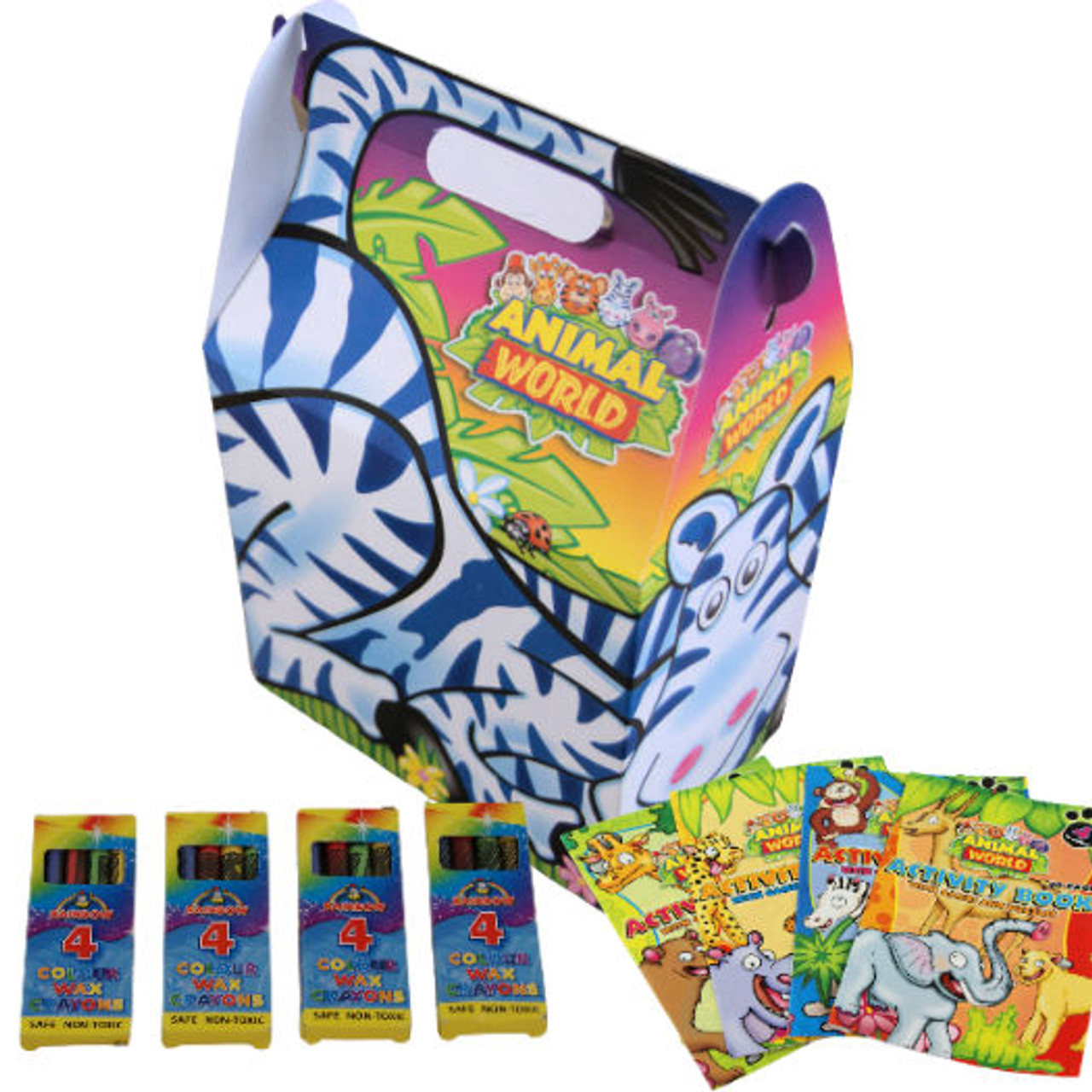 Kids 10 x Party Gift Sets with 6 Mini Colouring Pencils, Assorted Colours,  Super Washable, Ideal for Children's Party Bags