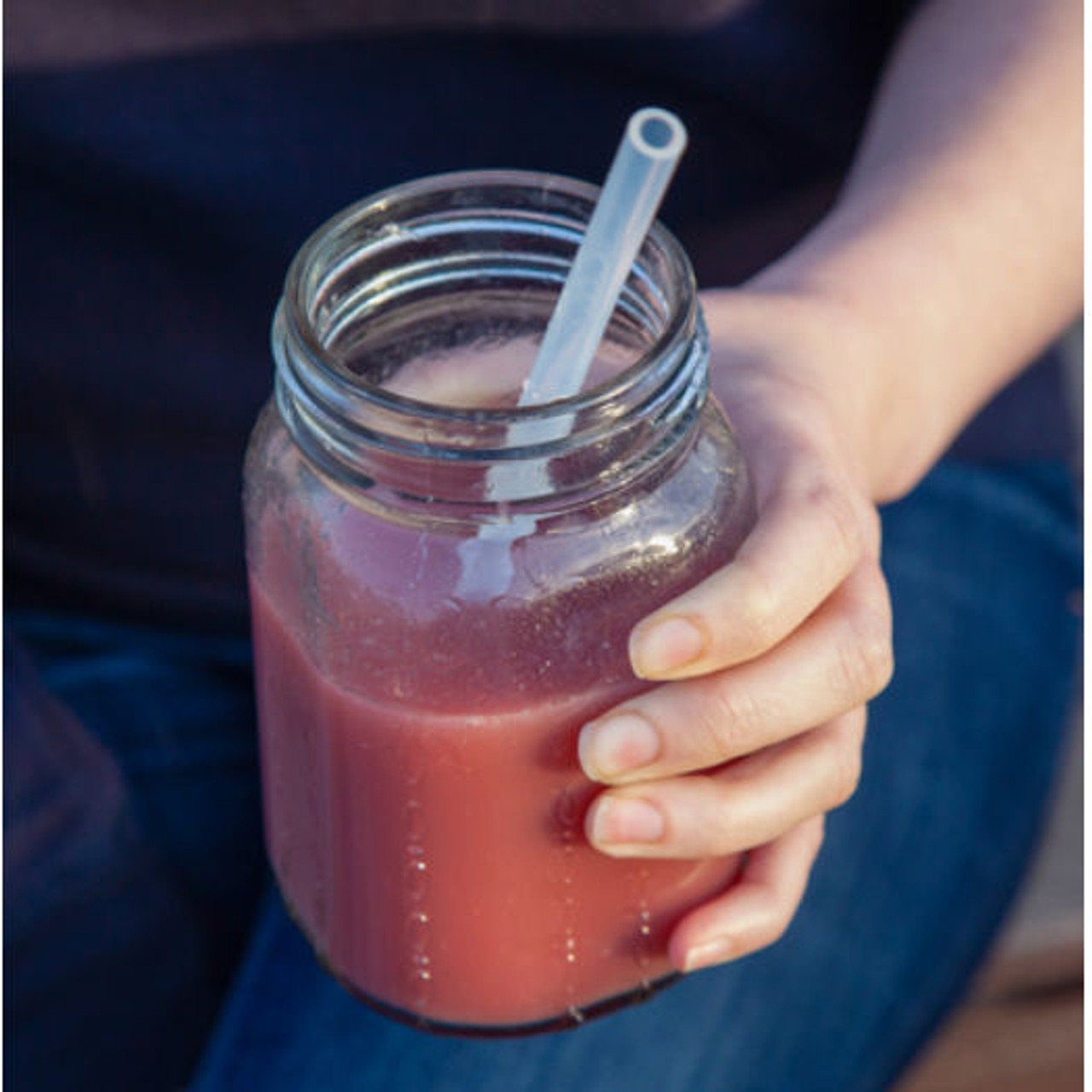 Clear Wide Straight Glass Straws