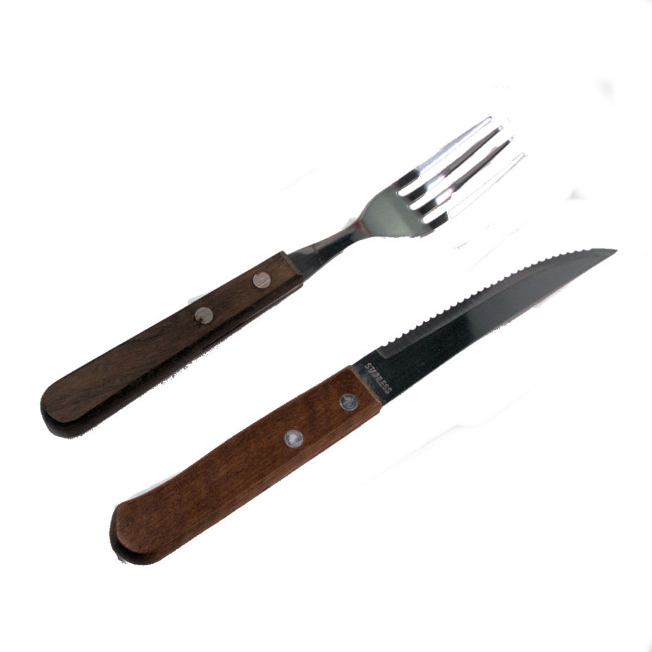 Quality Wooden handle steak Knives and fork
