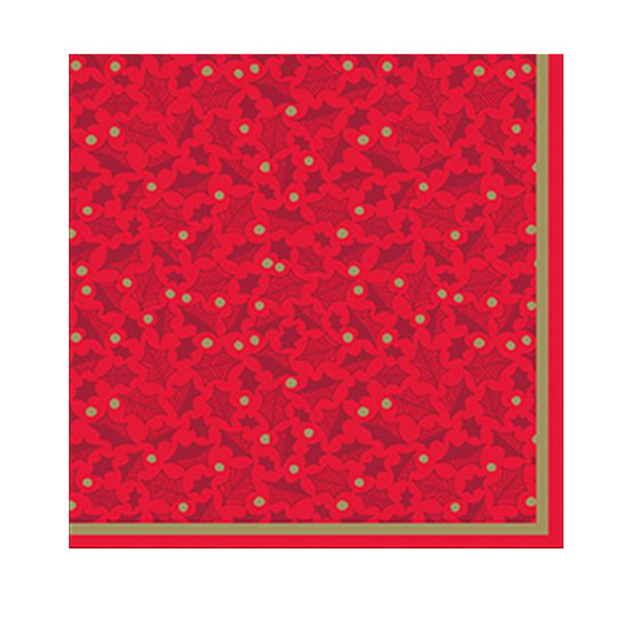 Swantex Swansoft Twelfth Night Lunch Napkin 33 x 33cm Red & Gold