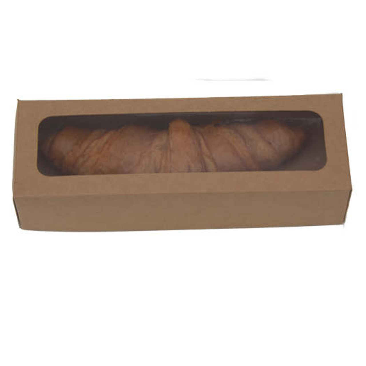 Pack x 50 Cardboard 3 Muffin Kraft Boxes 235 x 80 x 50mm