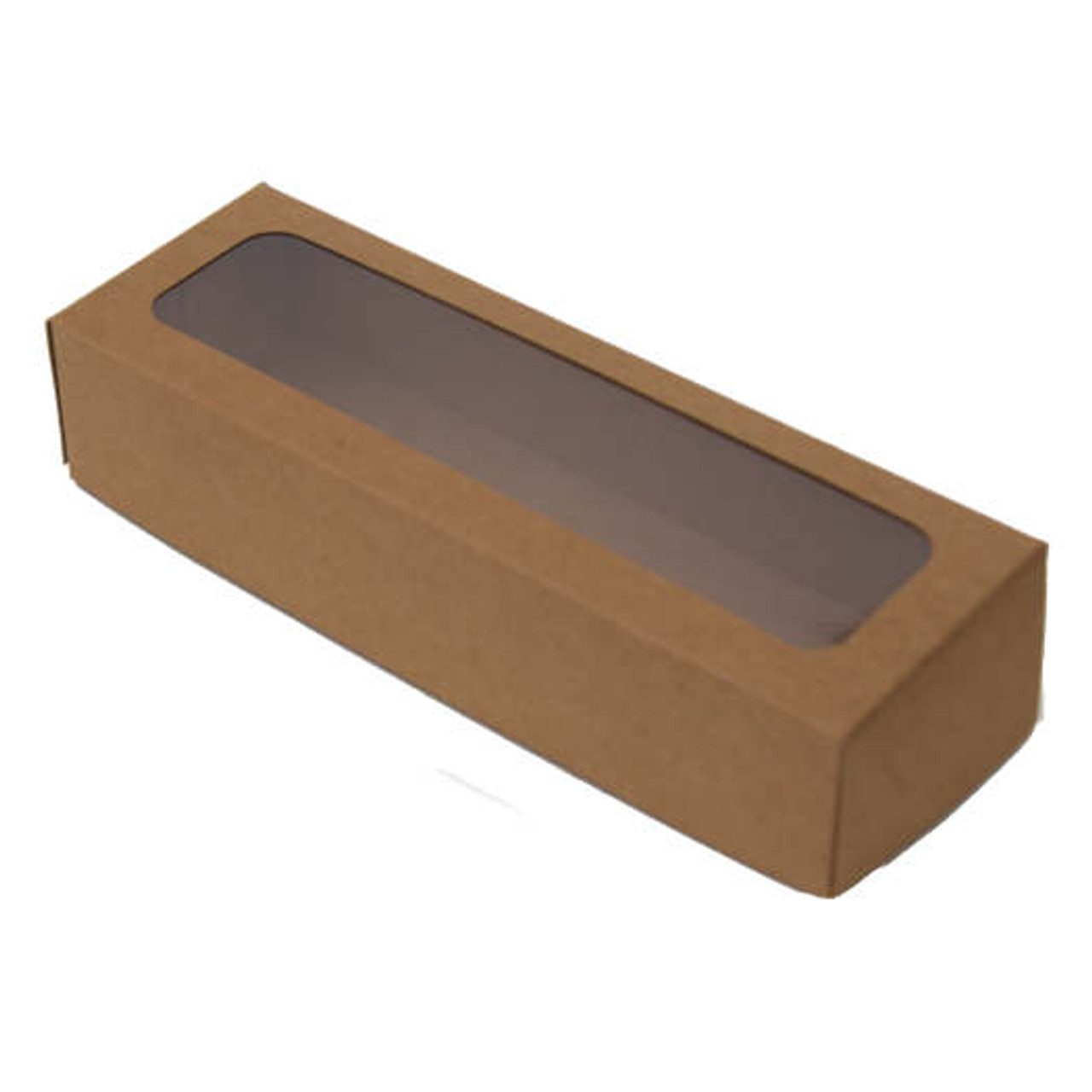 Pack x 500 Cardboard 3 Muffin Kraft Boxes 235 x 80 x 50mm