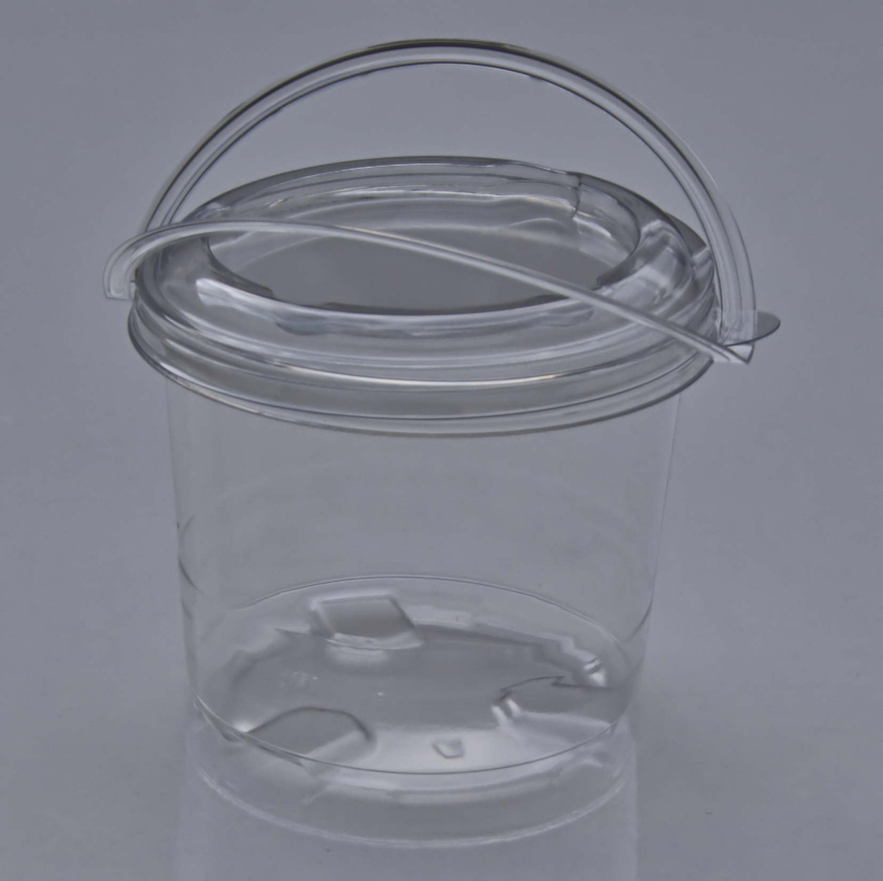 Pack x 50 Round Clear 800ml  Deli Container and Lid with handles