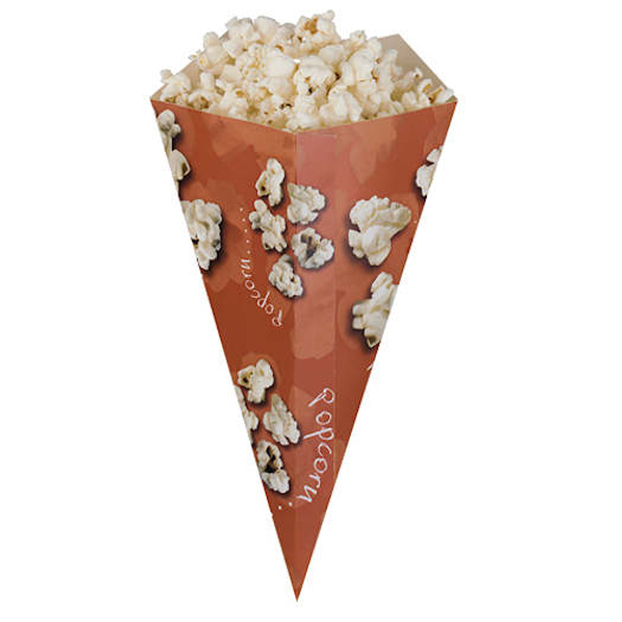 Pack x 50 Printed Large Cardboard Popcorn Cornets