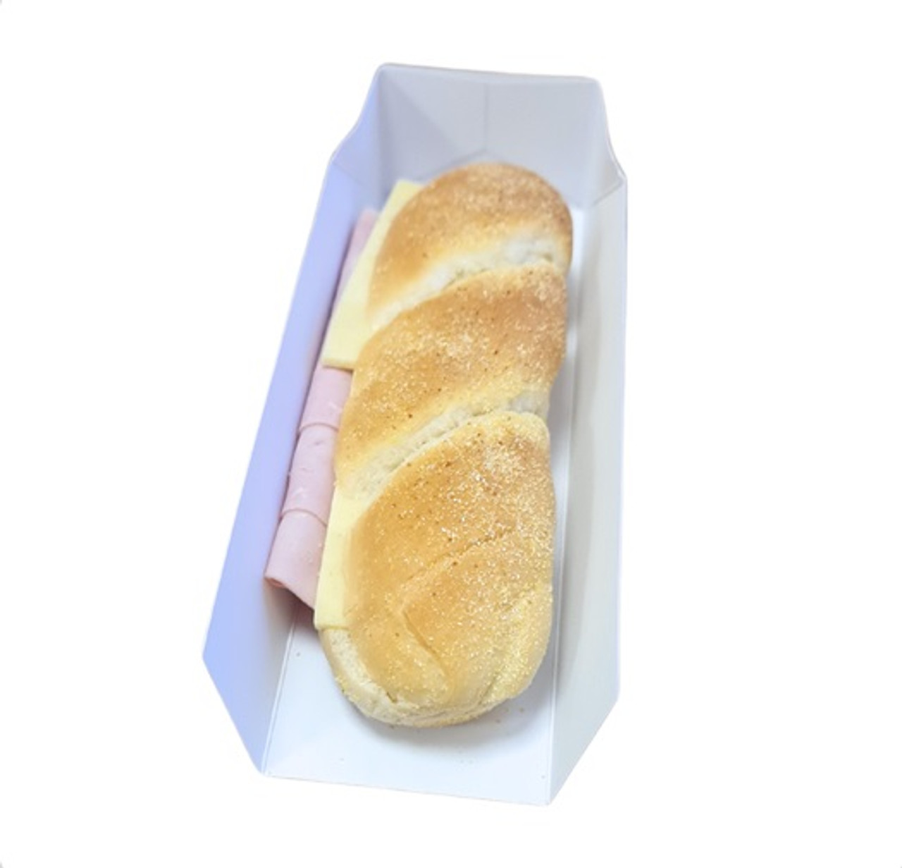 Pack x 50 Jumbo Hot dog or Baguette 9"open ended White tray 