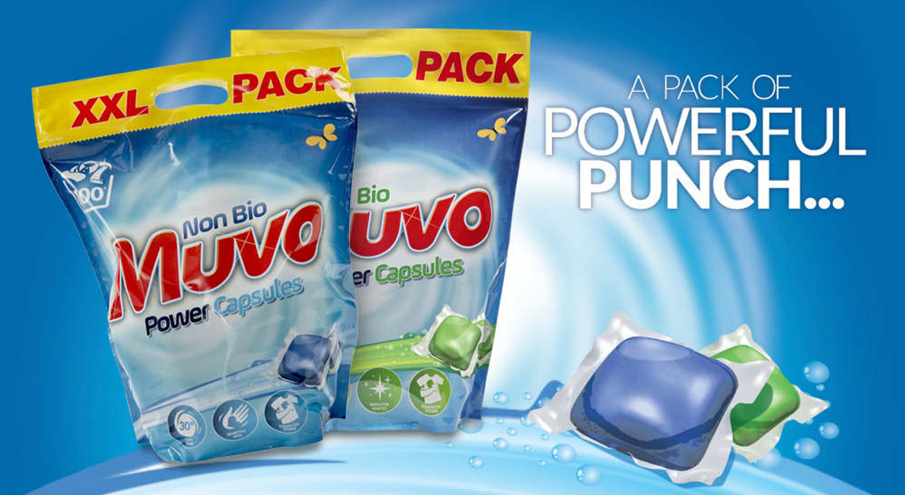 MUVO PROFESSIONAL BIO WASHING CAPSULES - PACK OF 100