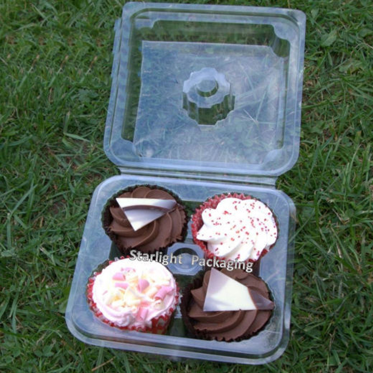 Case x 300 4 Cupcake SPECIAL OFFER Hinged Bakery Container