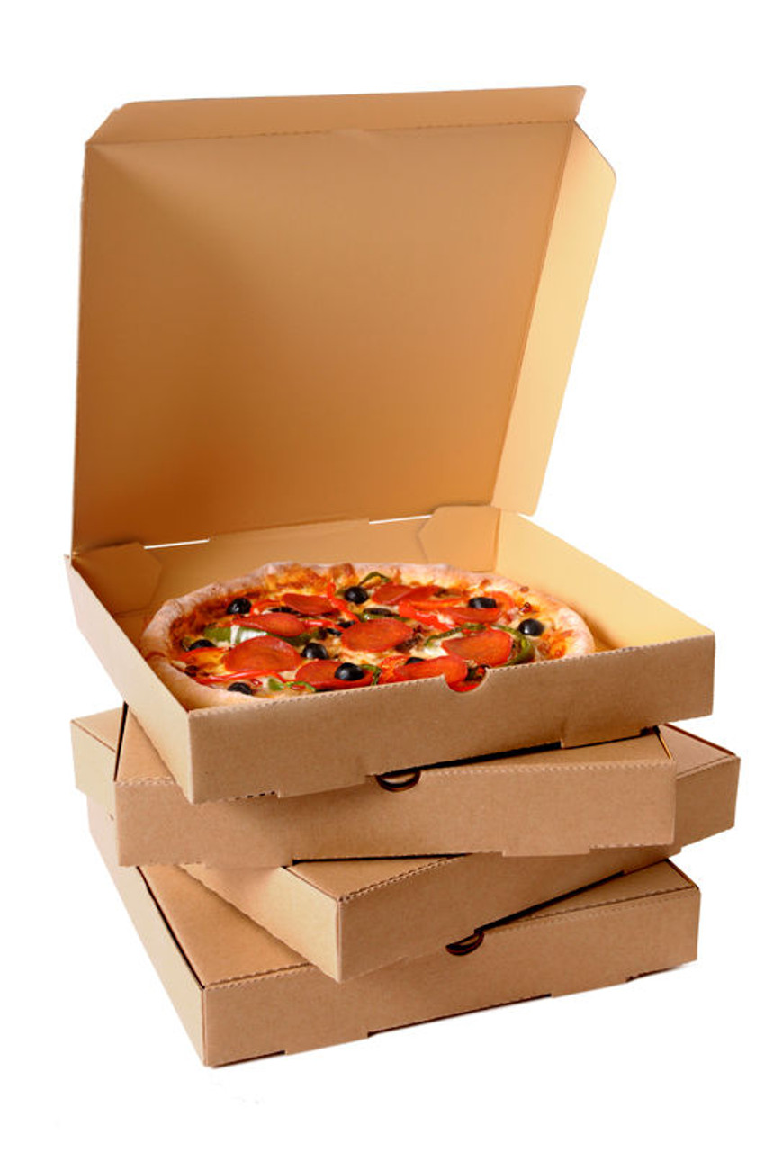 Hot Fresh Kraft / Kraft Clamshell Pizza Boxes - W Packaging