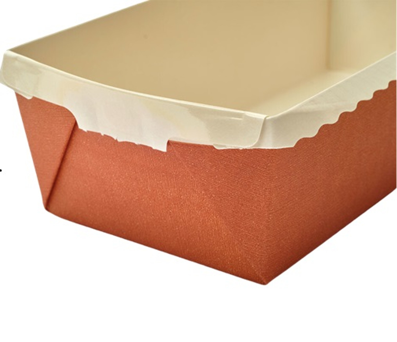 Plum Cake Baking Molds in Terracotta Cardboard 199 x 95 x 55mm 